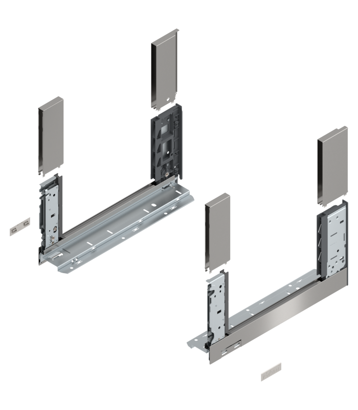 Bok szuflady LEGRABOX  wysokość C  177 mm   dł. 350 mm  lewy/prawy  do LEGRABOX free  inox-szczotk.-lakier. 780C3502I