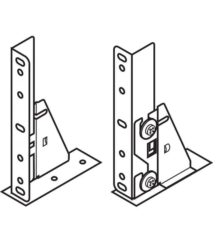 Mocowanie frontu STANDARD  wkręty  lewe/prawe  R9001 kremowo-biała 296.4500