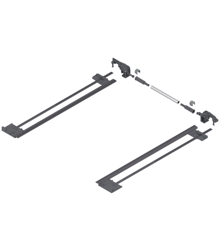 TANDEM Stabilizacja boczna  dł. 410 mm  KB 1400 mm  pełen wysuw  do przycięcia  R7037 ciemnoszara ZST.410TV