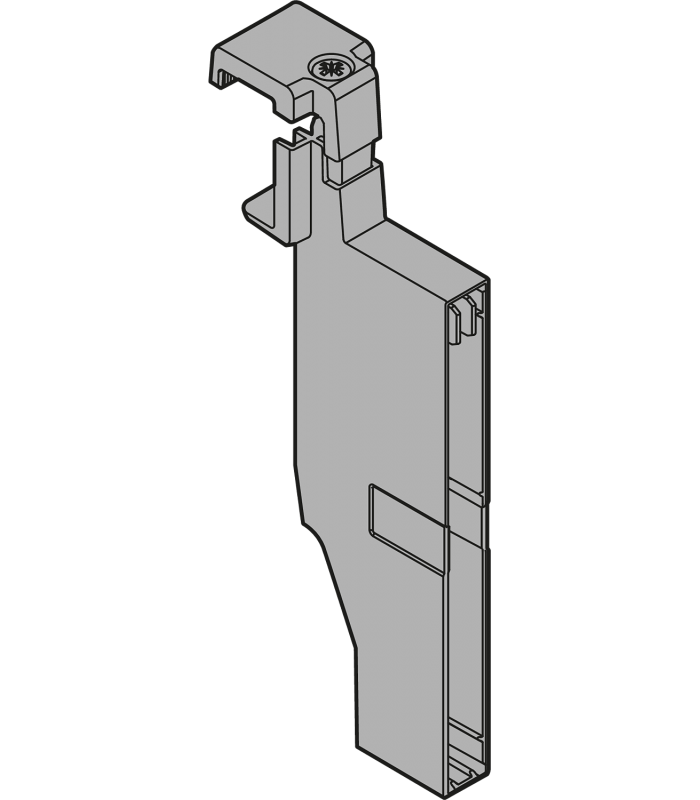 ORGA-LINE uchwyt listwy poprzecznej  do szuflady z wysokim frontem TANDEMBOX antaro  wysokość C  jasnoszare Z40C0002Z