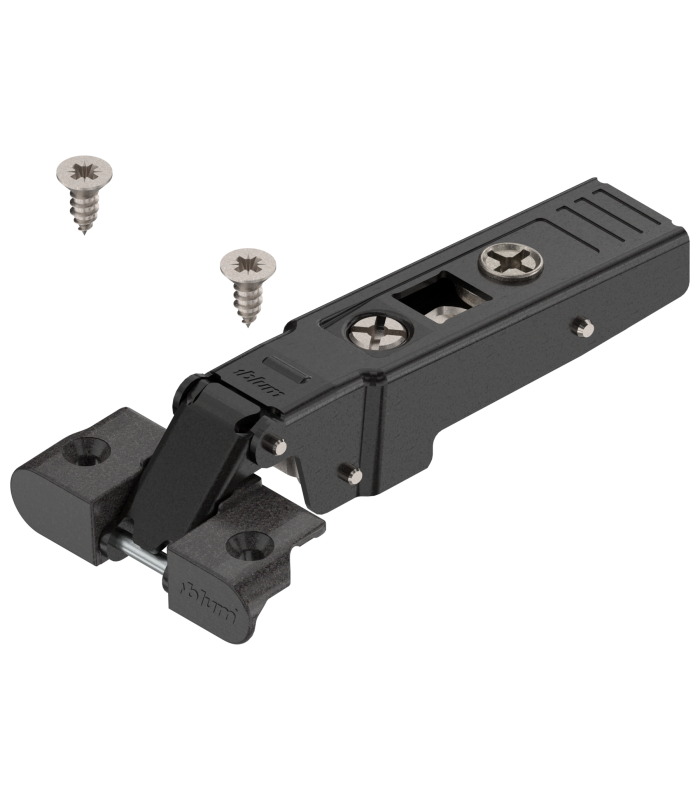 CLIP top zawias do ram alumin. 95   Drzwi nakładane  puszka  na wkręty   zawias zamknięty   czarny 71T950A