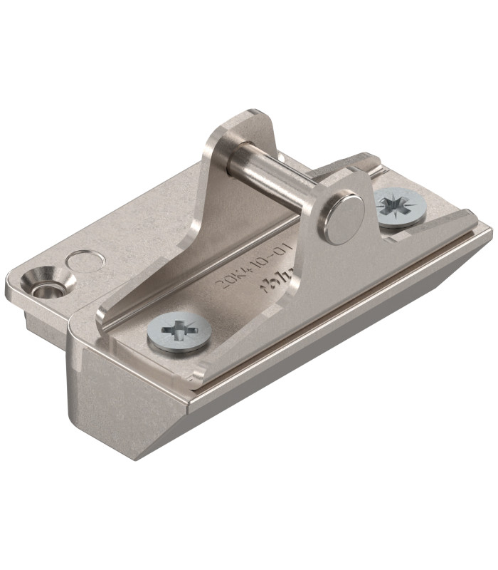 AVENTOS HK-XS do frontów uchylnych  Mocowanie frontu do wąskiej ramki aluminiowej  na wkręty  niklowany 20K4101A