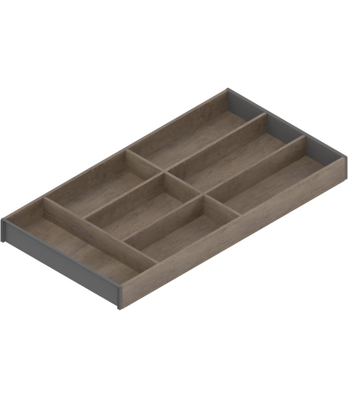 AMBIA-LINE  wkład na sztućce do szuflady standardowej LEGRABOX  w opcji drewnopodobnej  7 przegródka na sztućce  dł