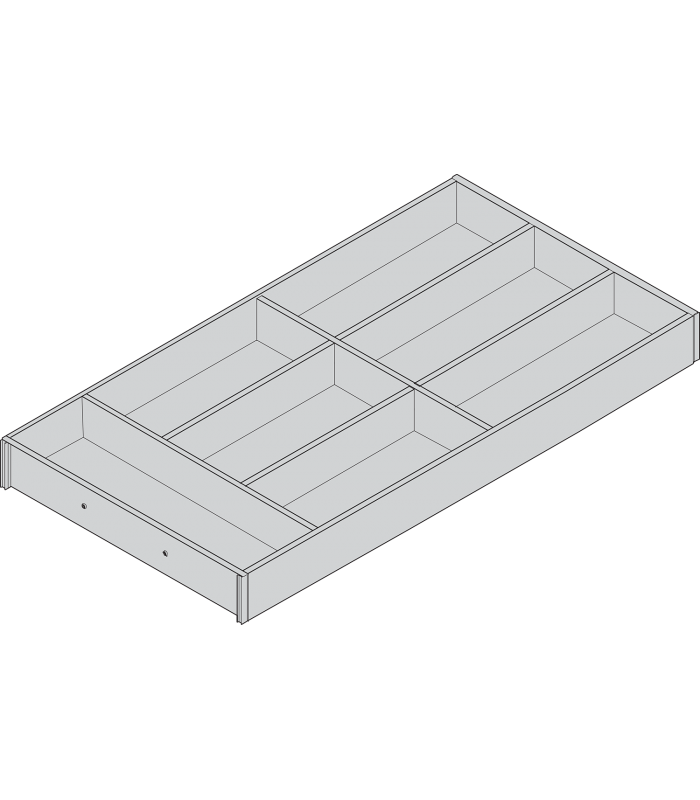 AMBIA-LINE  wkład na sztućce do szuflady standardowej LEGRABOX  w opcji drewnopodobnej  7 przegródka na sztućce  dł