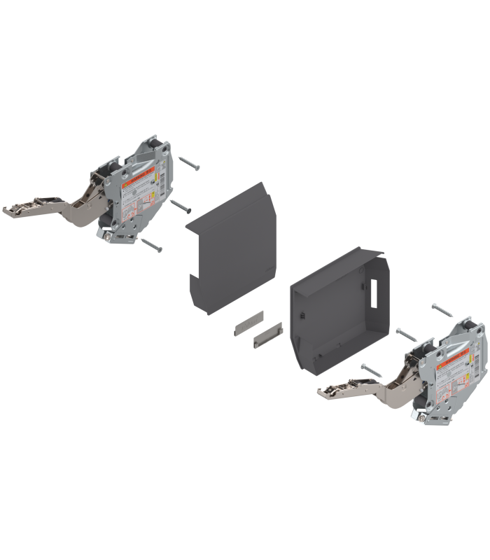 AVENTOS HK-S do małych frontów uchylnych  siłownik  współczynnik mocy 400-1000 przy 2 szt.  ciemnoszary/inox