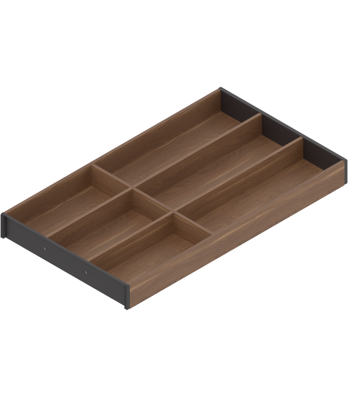 AMBIA-LINE  wkład na sztućce do szuflady standardowej LEGRABOX  w opcji drewnopodobnej  6 przegródka na sztućce  dł