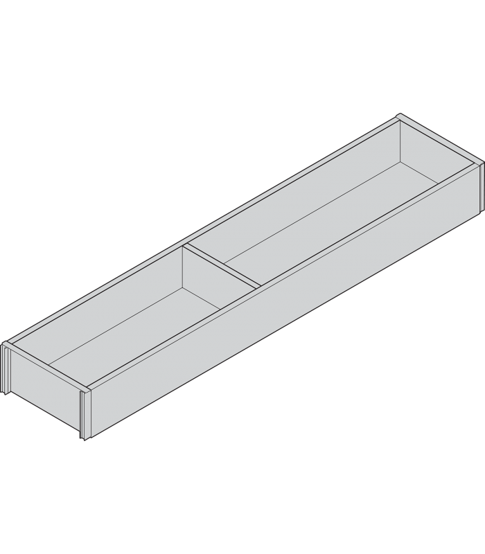 AMBIA-LINE  ramki do szuflady standardowej LEGRABOX  w opcji drewnopodobnej  dł. 500 mm  szerokość 100 mm  Orzech Ten