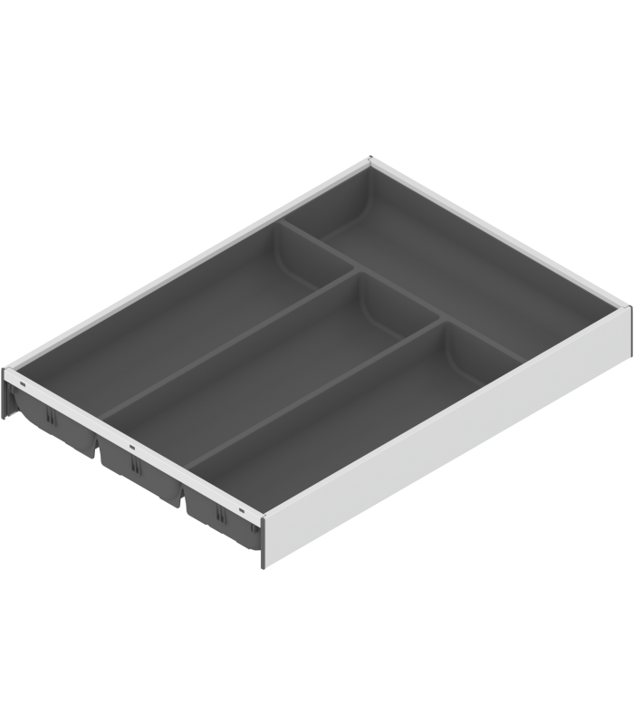 AMBIA-LINE  wkład na sztućce do szuflady standardowej LEGRABOX  tworzywo sztuczne/stal  4 przegródka na sztućce  dł