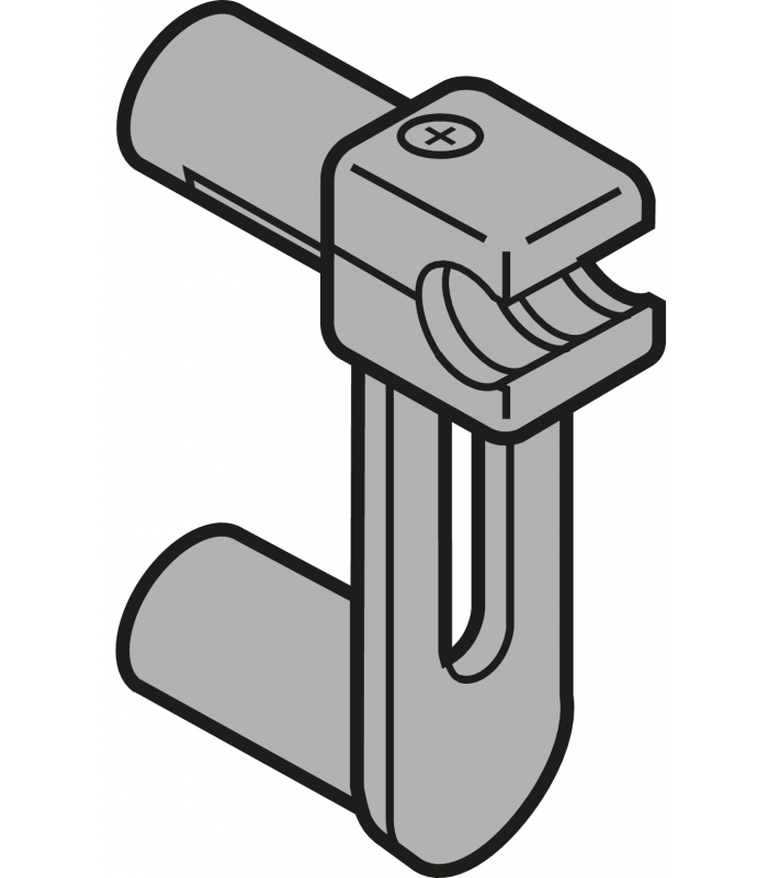 ORGA-LINE Uchwyt relingu poprzecznego szuflady tackowej  R7037 ciemnoszara ZRU.00Z0.01