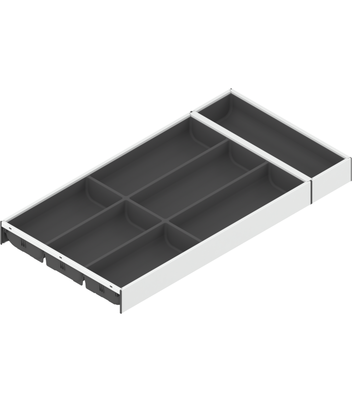 AMBIA-LINE  wkład na sztućce do szuflady standardowej LEGRABOX  tworzywo sztuczne/stal  7 przegródka na sztućce  dł
