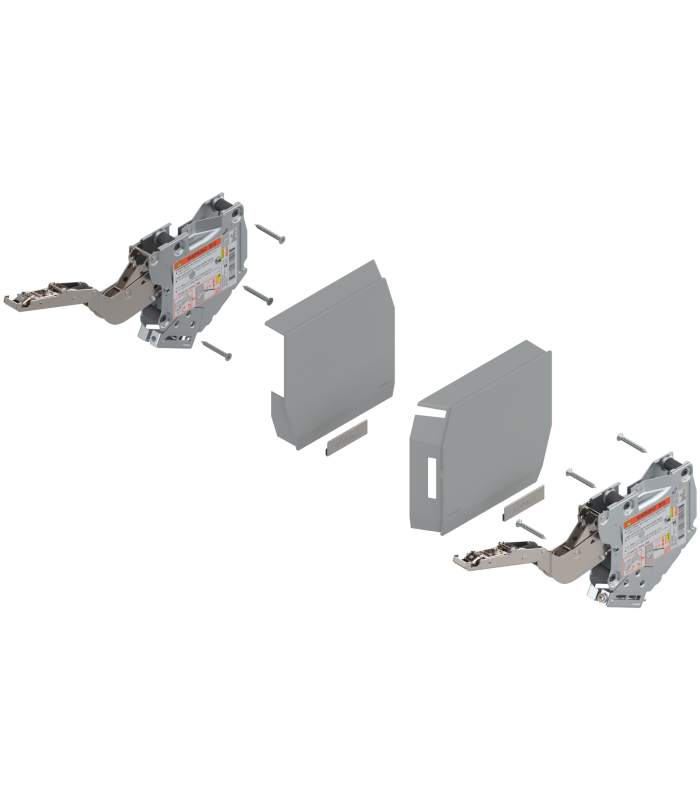 AVENTOS HK-S do małych frontów uchylnych  siłownik  współczynnik mocy 220-500 przy 2 szt.  do TIP-ON  jasnoszary/in