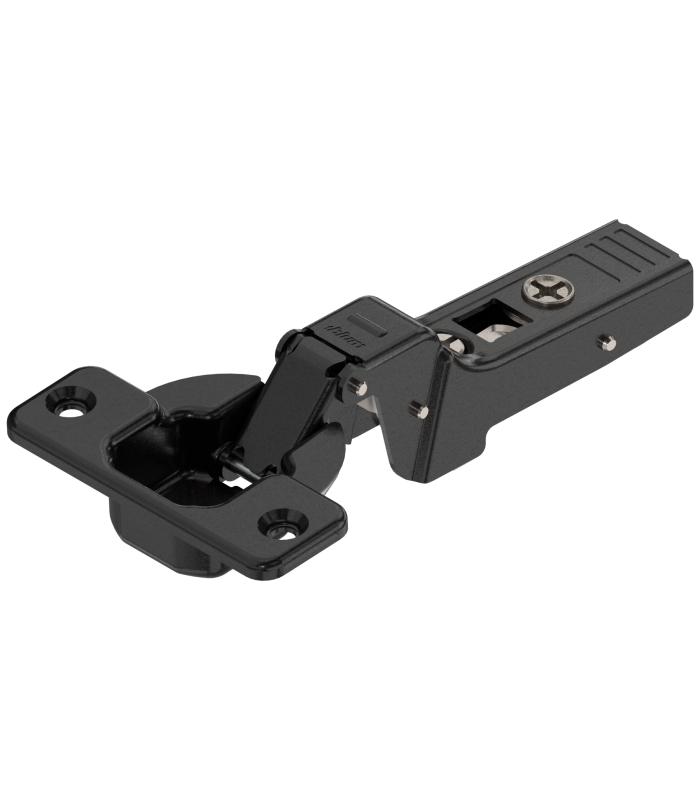 CLIP top zawias do drzwi profil. 95   Drzwi bliźniacze  bez sprężyny  puszka  na wkręty  czarny 70T9650.TL