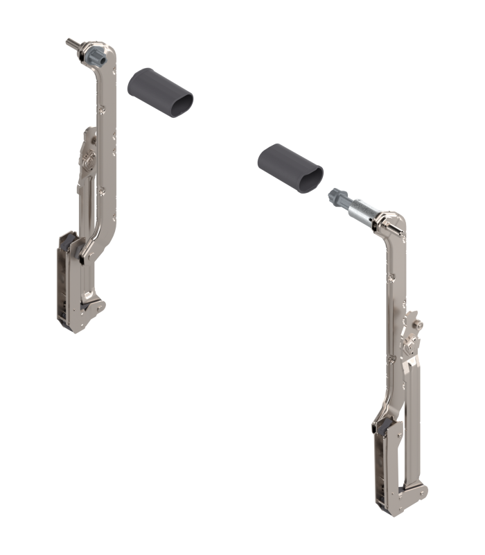 AVENTOS HL do frontów nad korpusem  podnośnik  zestaw   wys. korpusu 400-550 mm  niklowany 20L3800.06