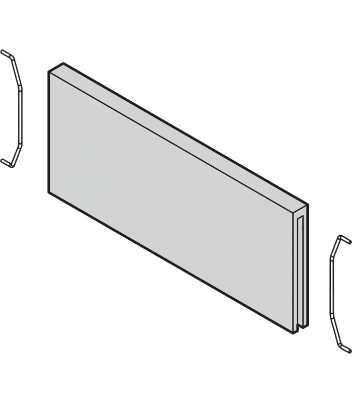 AMBIA-LINE listwa poprzeczna do szuflady standardowej LEGRABOX  ZC7SXXXRH1   w opcji drewnopodobnej  Dąb Bard. szary ST
