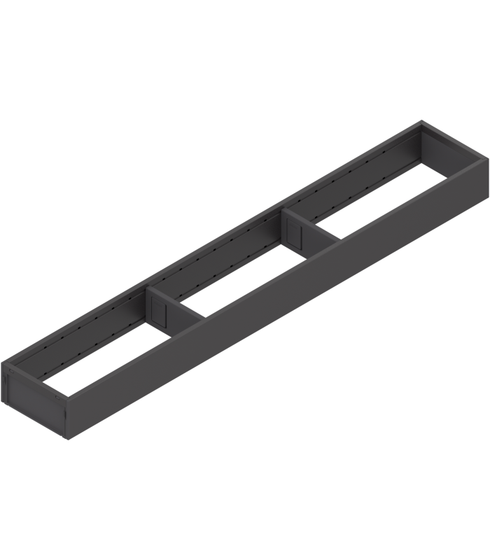AMBIA-LINE  ramki do szuflady standardowej LEGRABOX  stal  dł. 650 mm  szerokość 100 mm  brunatnoczarny mat