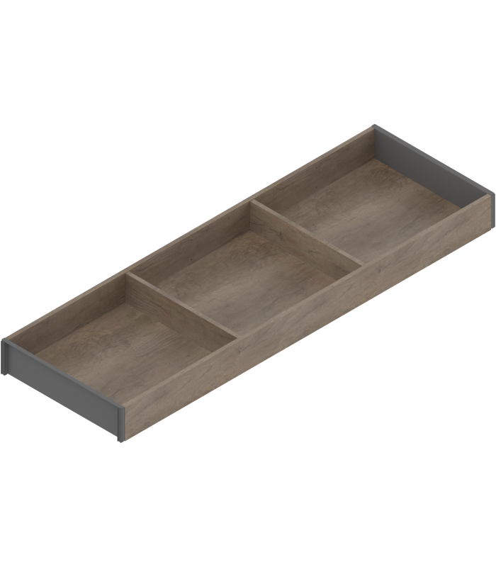 AMBIA-LINE  ramki do szuflady standardowej LEGRABOX  w opcji drewnopodobnej  dł. 650 mm  szerokość 200 mm  Dąb Nebra