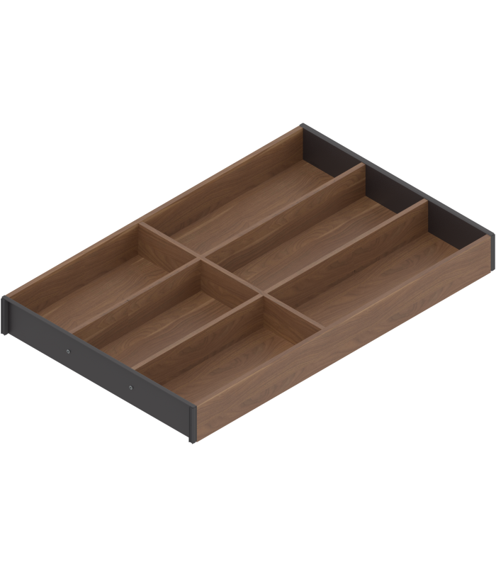 AMBIA-LINE  wkład na sztućce do szuflady standardowej LEGRABOX  w opcji drewnopodobnej  6 przegródka na sztućce  dł