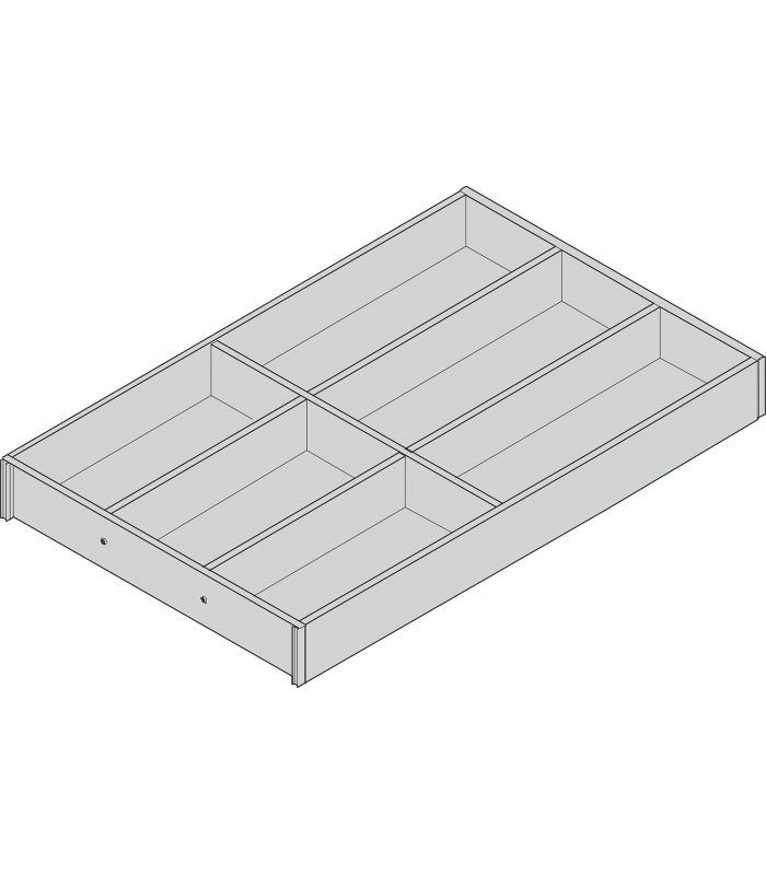 AMBIA-LINE  wkład na sztućce do szuflady standardowej LEGRABOX  w opcji drewnopodobnej  6 przegródka na sztućce  dł