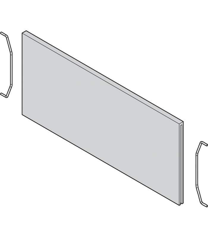 AMBIA-LINE listwa poprzeczna do szuflady z wysokim frontem LEGRABOX  ZC7F300RHU   w opcji drewnopodobnej  Dąb Nebr. sza