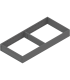 AMBIA-LINE  ramki do szuflady standardowej LEGRABOX  stal  dł. 450 mm  szerokość 200 mm  antracyt mat ZC7S450RS2