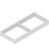 AMBIA-LINE  ramki do szuflady standardowej LEGRABOX  stal  dł. 500 mm  szerokość 200 mm  jedwabiście biały mat