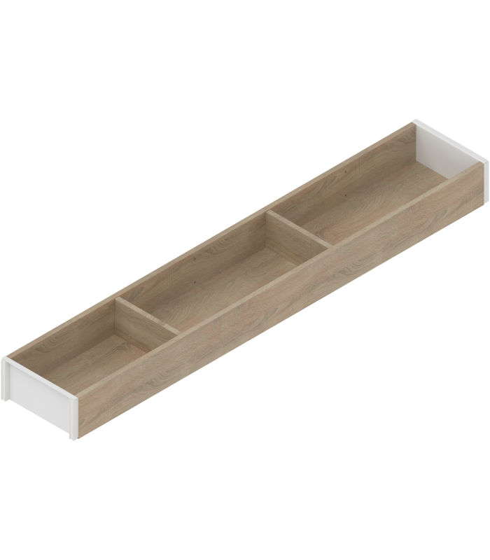 AMBIA-LINE  ramki do szuflady standardowej LEGRABOX  w opcji drewnopodobnej  dł. 600 mm  szerokość 100 mm  Dąb Bard.