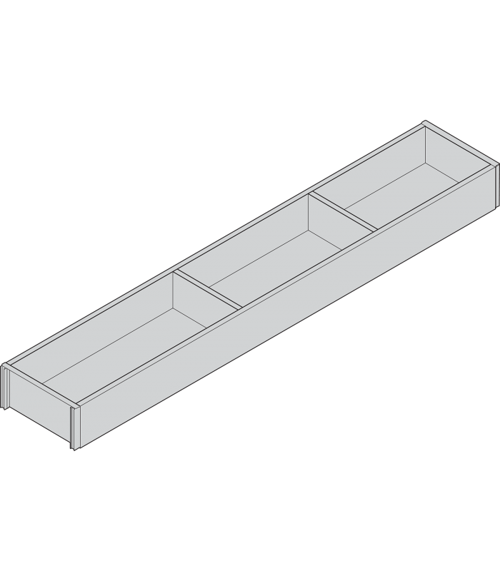 AMBIA-LINE  ramki do szuflady standardowej LEGRABOX  w opcji drewnopodobnej  dł. 600 mm  szerokość 100 mm  Dąb Bard.