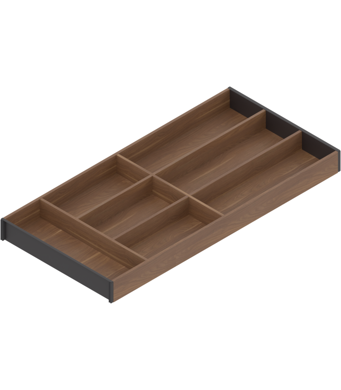 AMBIA-LINE  wkład na sztućce do szuflady standardowej LEGRABOX  w opcji drewnopodobnej  7 przegródka na sztućce  dł