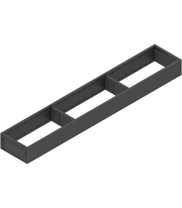 AMBIA-LINE  ramki do szuflady standardowej LEGRABOX  stal  dł. 600 mm  szerokość 100 mm  brunatnoczarny mat