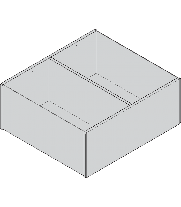 AMBIA-LINE rama do LEGRABOX szuflady z wysokim frontem  w opcji drewnopodobnej  od dł. 270 mm  szerokość 242 mm  Orze