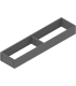 AMBIA-LINE  ramki do szuflady standardowej LEGRABOX  stal  dł. 450 mm  szerokość 100 mm  antracyt mat ZC7S450RS1