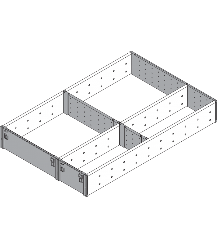 ORGA-LINE wkład z przegródkami  częściowe wypełnienie   do szuflady standardowej TANDEMBOX  dł. NL 450 mm  szer. k