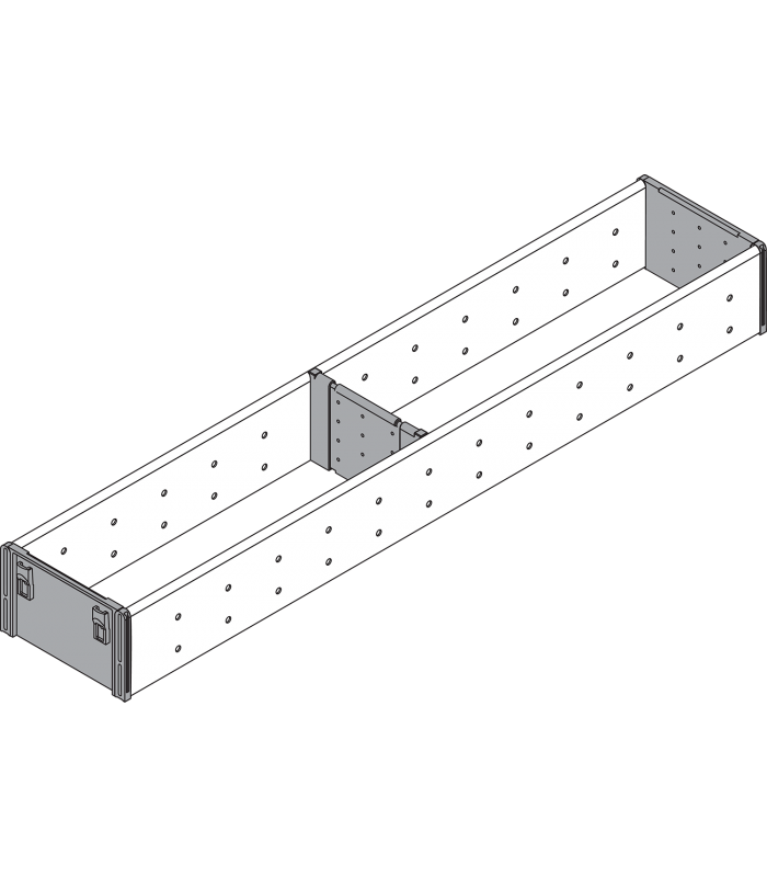 ORGA-LINE wkład z przegródkami  częściowe wypełnienie   do szuflady standardowej TANDEMBOX  dł. NL 550 mm  szer. 1