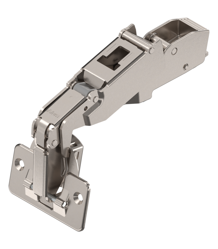 CLIP top zawias z szerokim kątem otw. 170   Drzwi bliźniacze  bez sprężyny  puszka  na wkręty  niklowany