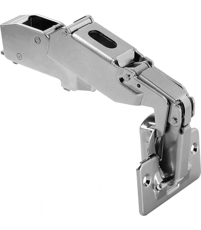 CLIP top zawias z szerokim kątem otw. 170   Drzwi bliźniacze  bez sprężyny  puszka  na wkręty  niklowany