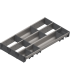 ORGA-LINE wkład kombi  częściowe wypełnienie   do szuflady standardowej TANDEMBOX  dł. NL 550 mm  szer. 297 mm  ino
