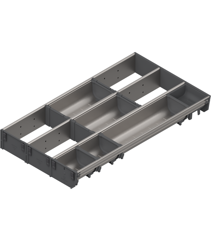 ORGA-LINE wkład kombi  częściowe wypełnienie   do szuflady standardowej TANDEMBOX  dł. NL 550 mm  szer. 297 mm  ino