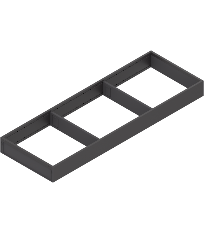 AMBIA-LINE  ramki do szuflady standardowej LEGRABOX  stal  dł. 600 mm  szerokość 200 mm  brunatnoczarny mat