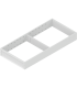 AMBIA-LINE  ramki do szuflady standardowej LEGRABOX  stal  dł. 450 mm  szerokość 200 mm  jedwabiście biały mat