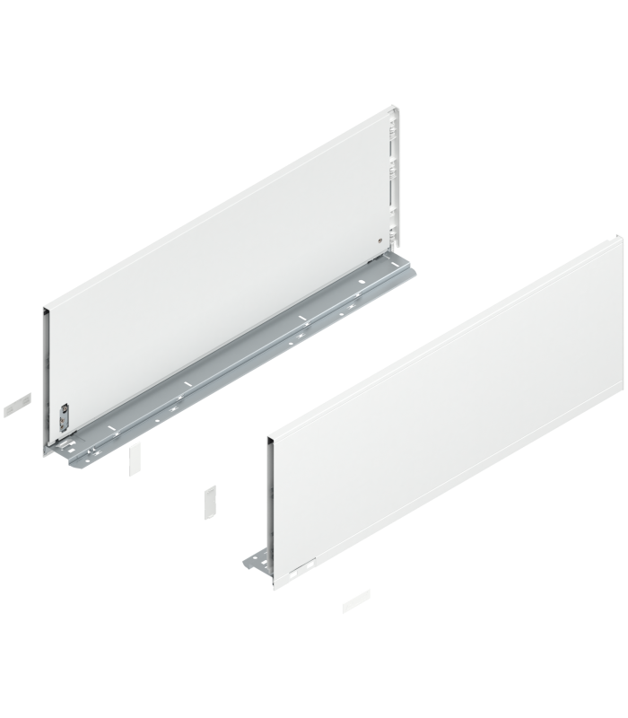 Bok szuflady LEGRABOX  wysokość F  241 mm   dł. 650 mm  lewy/prawy  do LEGRABOX pure  jedwabiście biały mat