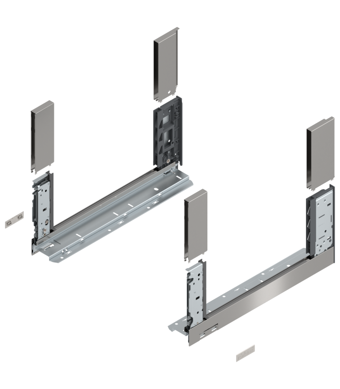 Bok szuflady LEGRABOX  wysokość C  177 mm   dł. 400 mm  lewy/prawy  do LEGRABOX free  inox-szczotk.-lakier. 780C4002I