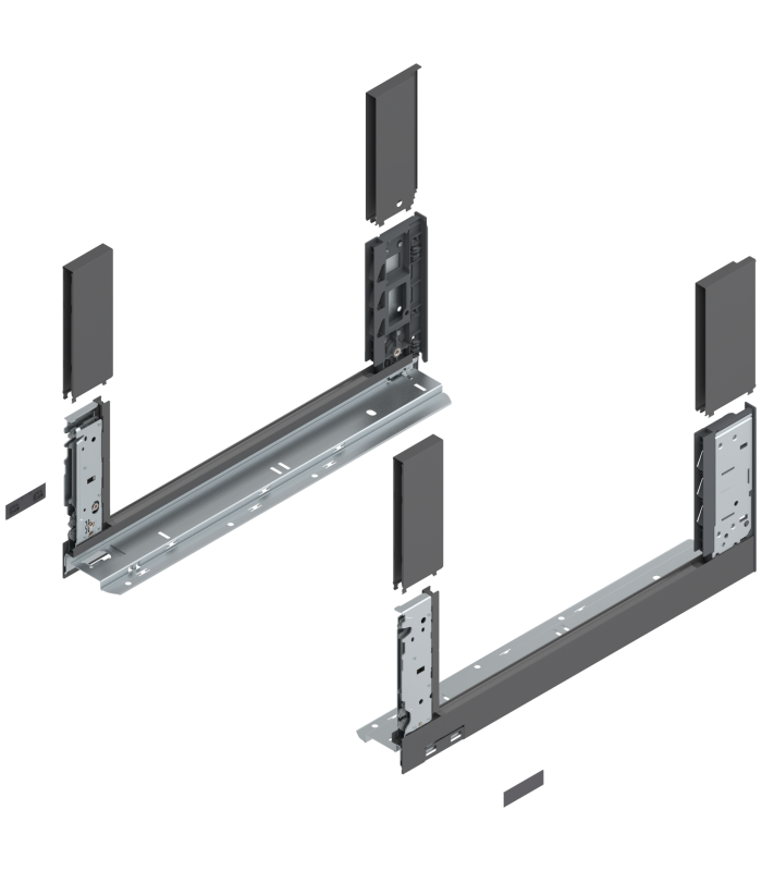 Bok szuflady LEGRABOX  wysokość C  177 mm   dł. 450 mm  lewy/prawy  do LEGRABOX free  antracyt mat 780C4502S