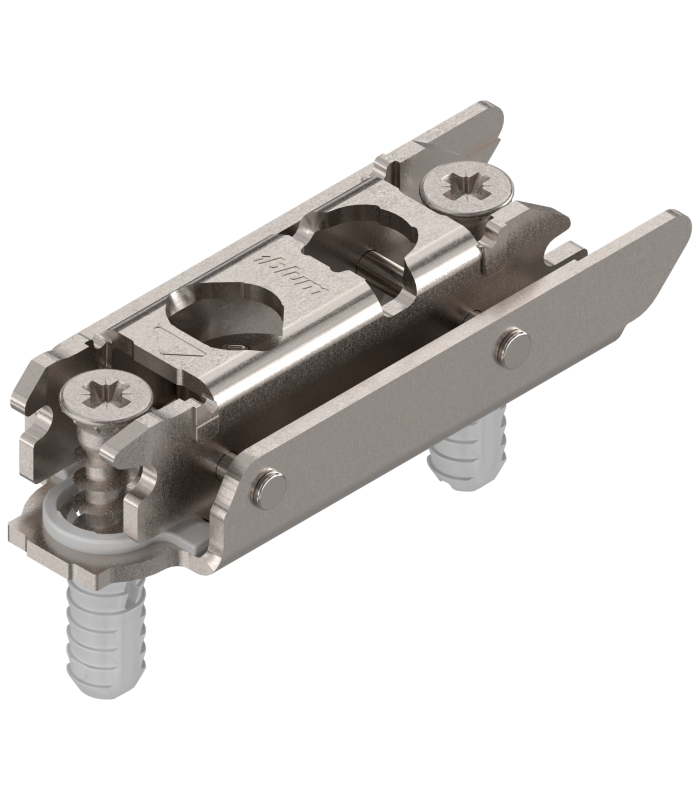 CLIP prowadnik  prosty  3 mm  Stal  EXPANDO  zamont. specj. wkręty z kołkiem rozporowym   RW  mimośród  niklowany