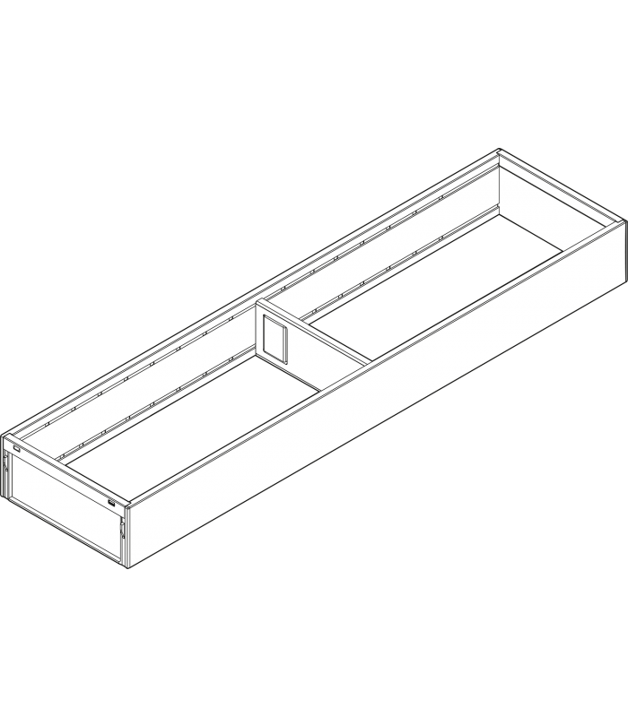 AMBIA-LINE  rama wyrównująca do szuflady standardowej LEGRABOX  stal  dł. 500 mm  szerokość 118 mm  do grubość ś