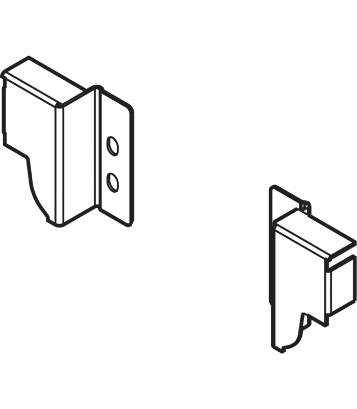 Uchwyt drewnianej ścianki tylnej TANDEMBOX  wys. N  81 5 mm   prawy lewy  biała Z30N000S.04