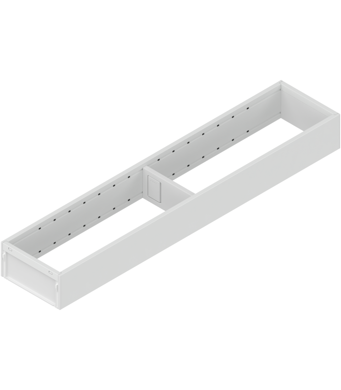 AMBIA-LINE  ramki do szuflady standardowej LEGRABOX  stal  dł. 500 mm  szerokość 100 mm  jedwabiście biały mat