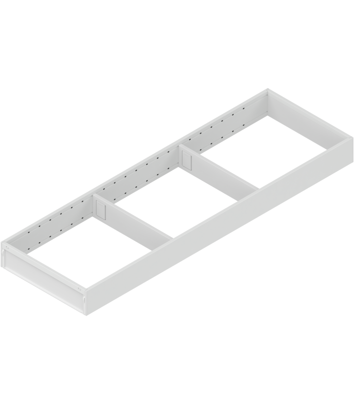 AMBIA-LINE  ramki do szuflady standardowej LEGRABOX  stal  dł. 650 mm  szerokość 200 mm  jedwabiście biały mat