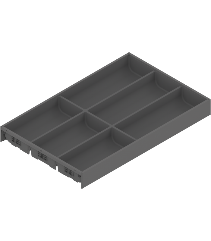 AMBIA-LINE  wkład na sztućce do szuflady standardowej LEGRABOX  tworzywo sztuczne/stal  6 przegródka na sztućce  dł