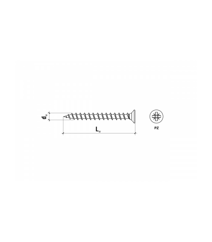 Wkręt hartowany 4.5x16, krzyżakowy/ opk. 1000 szt