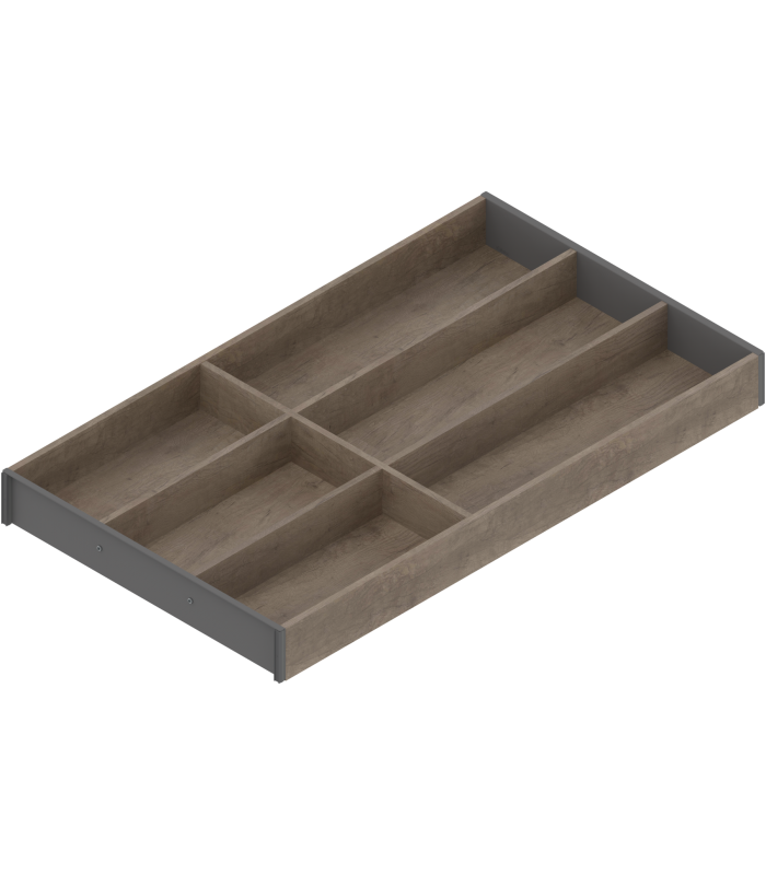 AMBIA-LINE  wkład na sztućce do szuflady standardowej LEGRABOX  w opcji drewnopodobnej  6 przegródka na sztućce  dł